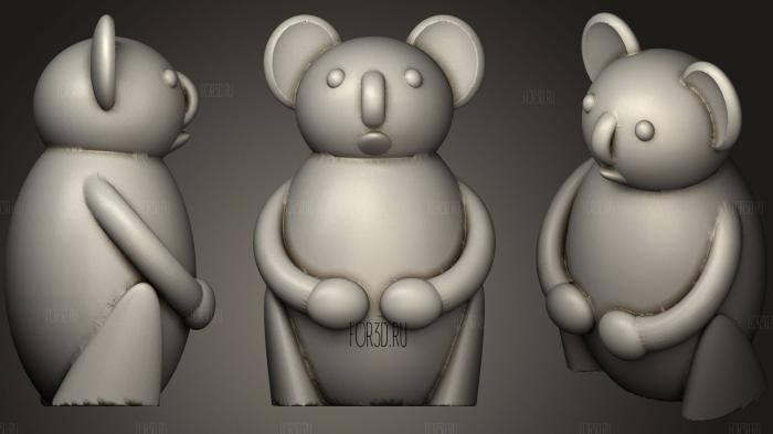 Little Koala stl model for CNC